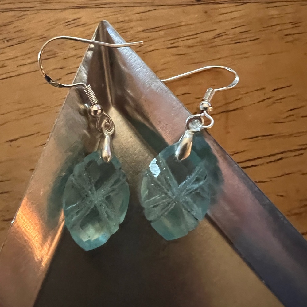 Elegant Silver and Blue Dangle Earrings